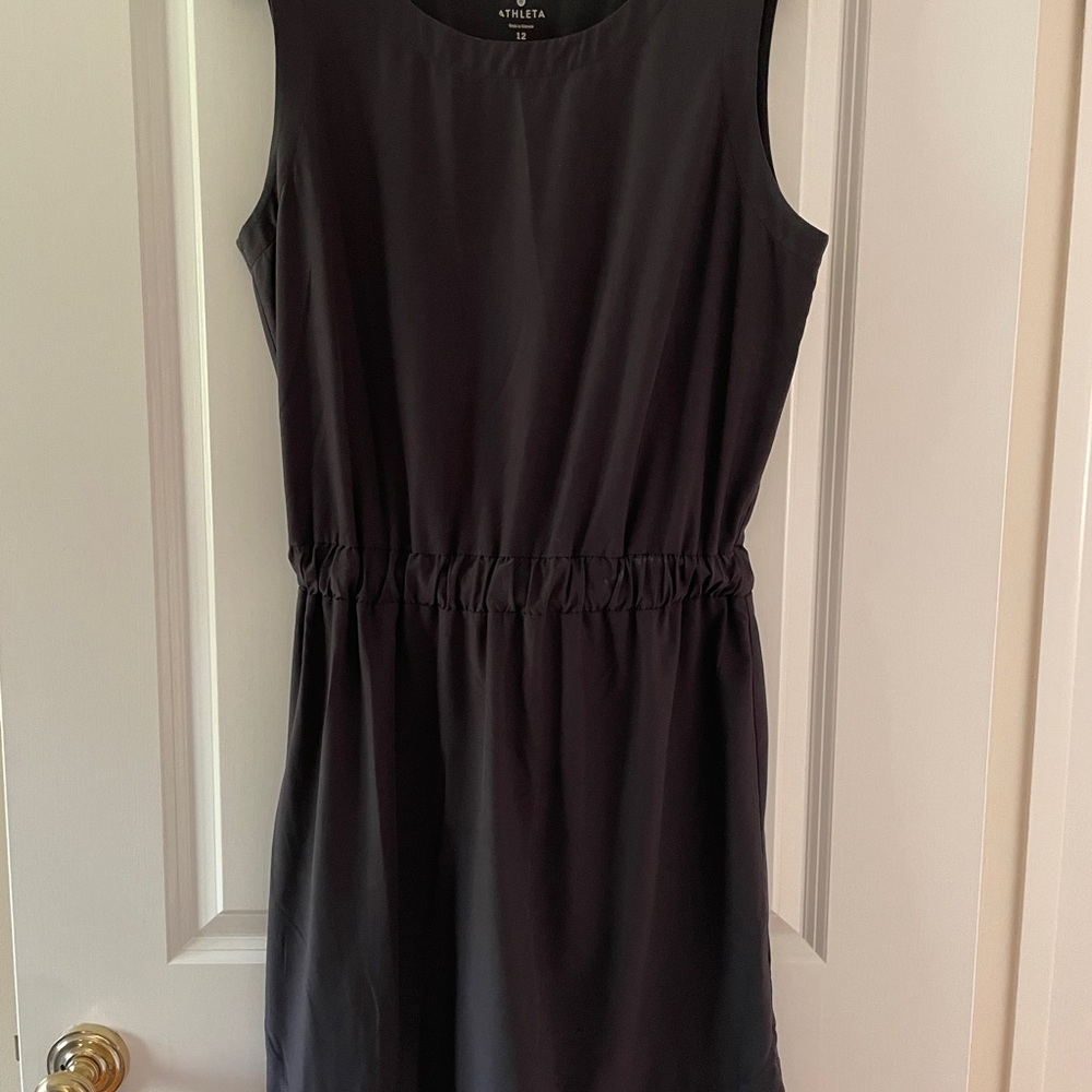 Athleta Black Sleeveless Mini Sundress